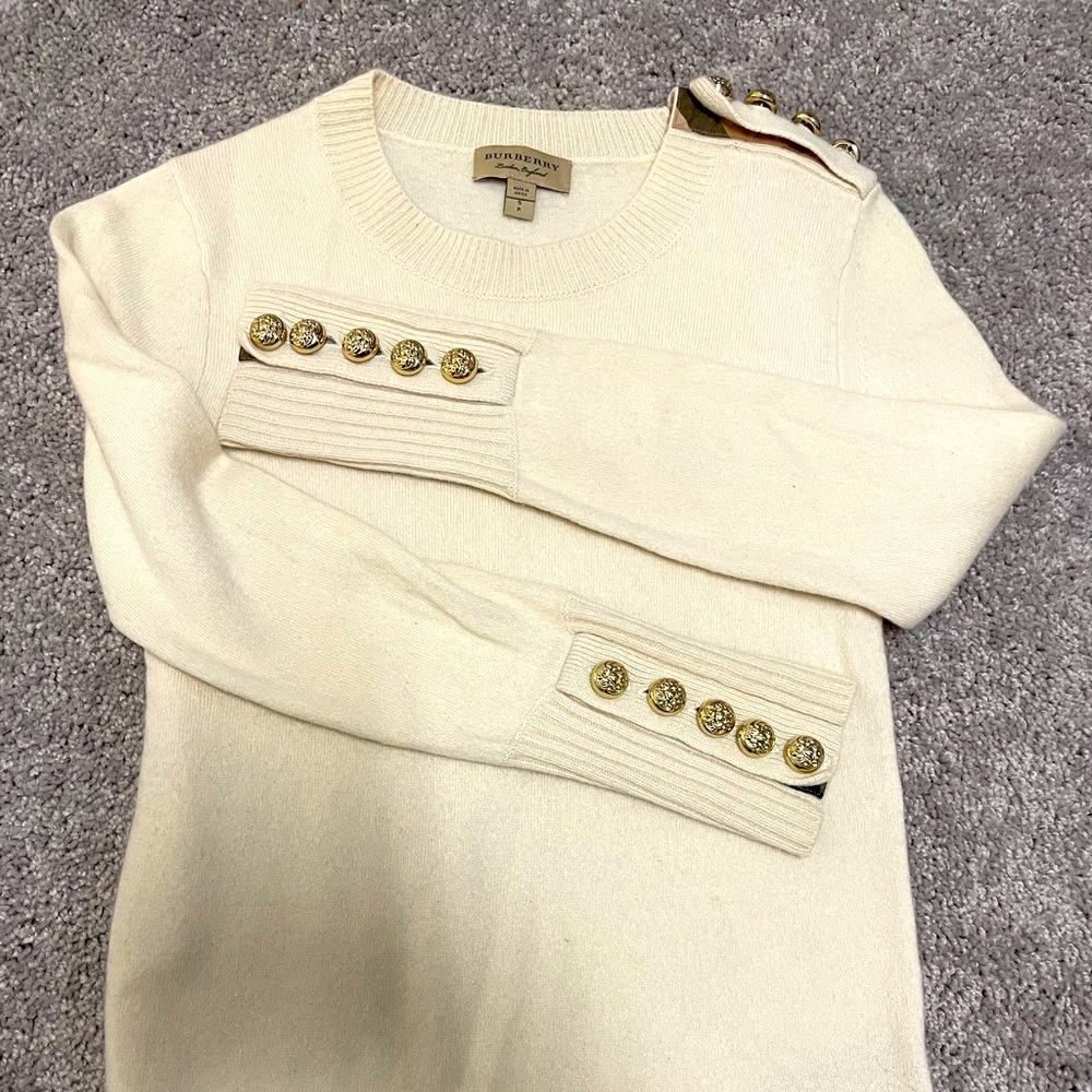 Burberry London Cashmere Crew Neck Sweater Size: S P
